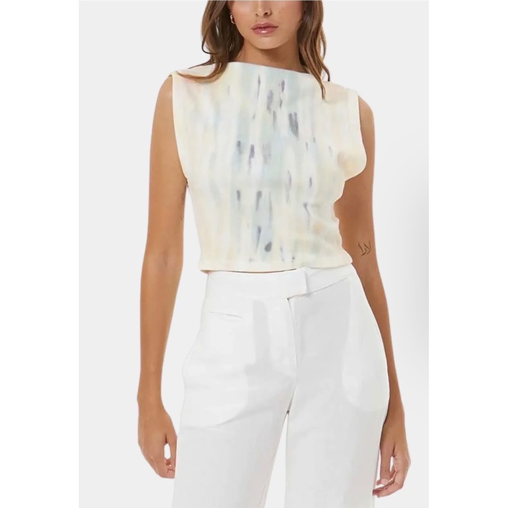 Young Fabulous & Broke Pierce Tie Dye‎ Ribbed Tank S Cropped Layering
